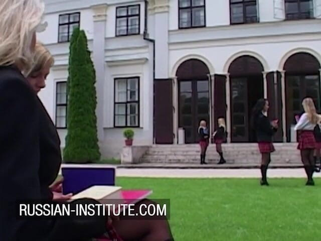 Russian Institute: The music lesson ends up in a threesome with two...