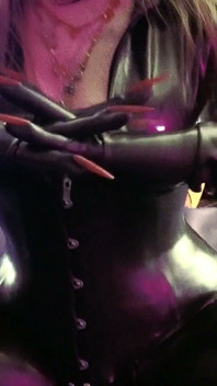 Eva Lateks Fetiş BDSM Sevgilisi Solo Dominatrix Catsuit Kauçuk Hig Topuklu Gözlükler MILF Büyük Popo Bacaklar Eldiven