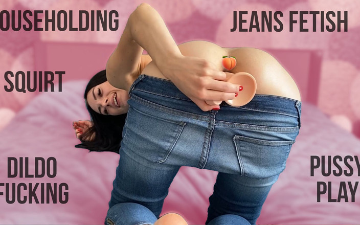 Princess Monica: Householding, Jeans Tease, Masturbation with Toy, Squirt, Dirty Jeans