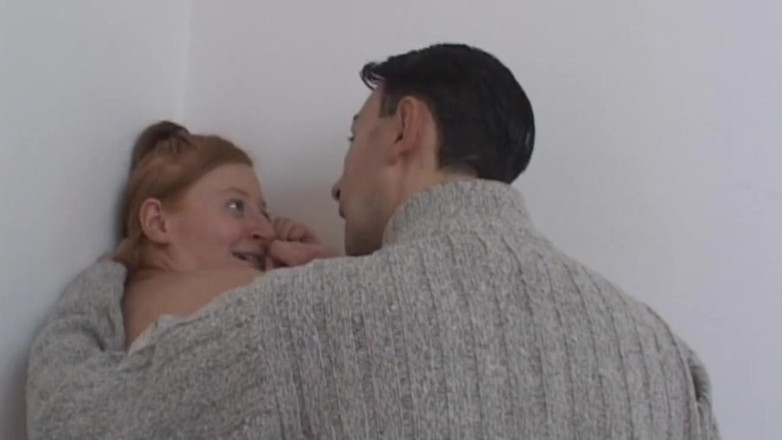 Real Home Made: Chunky redhead woman banged in a hot gangbang