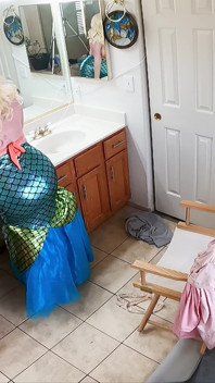 Stepson Caught on Camera Being More Than Just Helpful with Stepmom Dressing in the Bathroom
