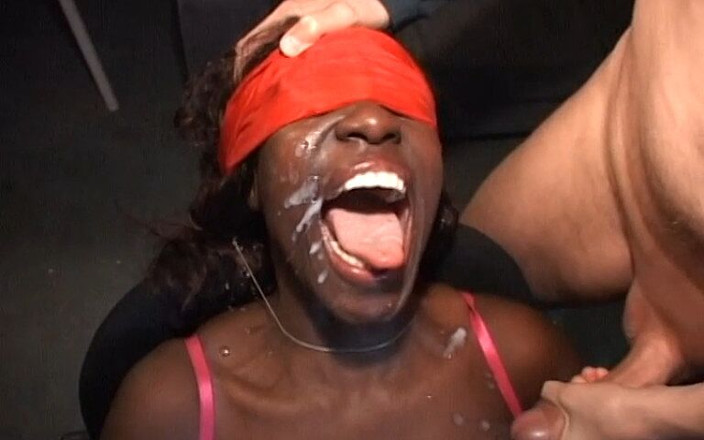 Magmafilm: A Black Gangbang Pig Gets Blindfolded Squirted