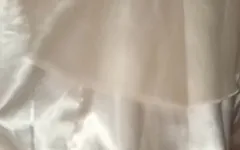 Crossdresser Squirting Wearing Satin Organza Cute Dress
