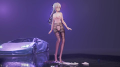 MikuMotion: Affedersiniz; Genshin Impact; Bronya; Ofis bayan üniforması; Pencil Skirt; Kasıksız siyah çoraplar;...