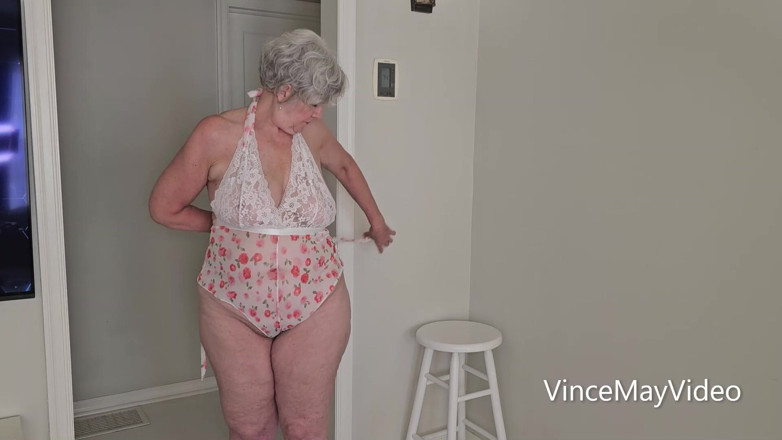 VinceMayVideo: 69 Year Old PAWG GILF Getting Ready and Fingering