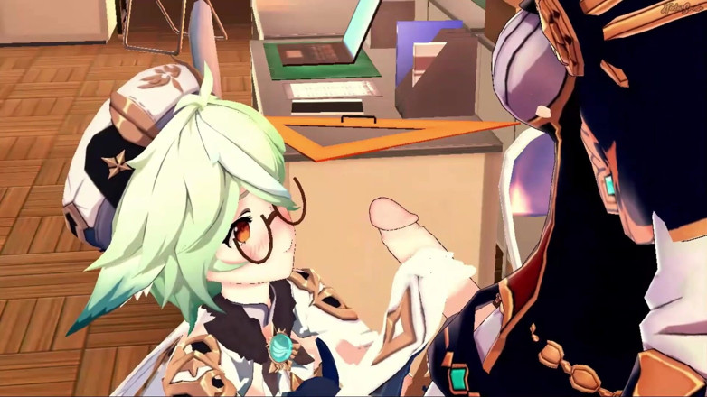 Hentai Smash: Futa Jean fucks Sucrose on a table and cums on...