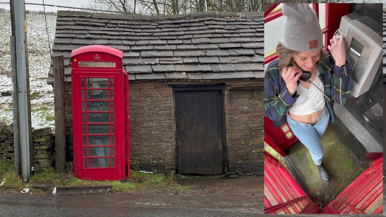 Serenity Cox: Cumming Hard in the Red Telephone Box with Lush Remote...