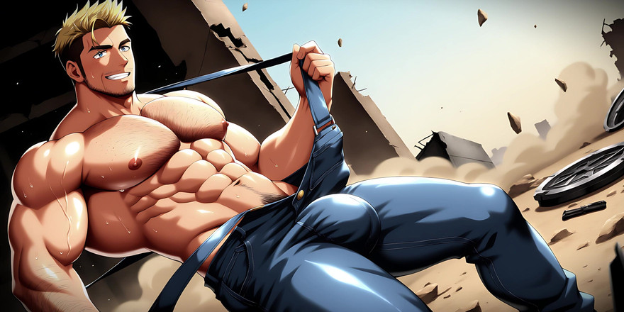 Erotic Man: Des morceaux avec des bosses énormes taquines