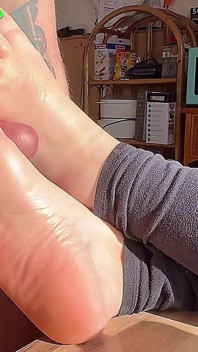 Amatör Ev Yapımı Ayakla Muamele Güzel Ayak Parmakları