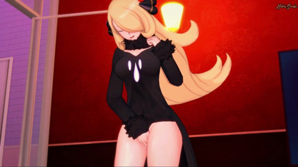 Hentai Smash: Cynthia menjolok pepeknya di bilik hotel. Hentai