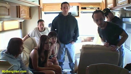 My Bang Van: Crazy girls rough bang van party banged