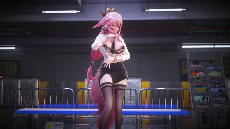 MikuMotion: [mmd] 사무실 레이디 유니폼; 펜슬 스커트; 레이스 끈; 장관