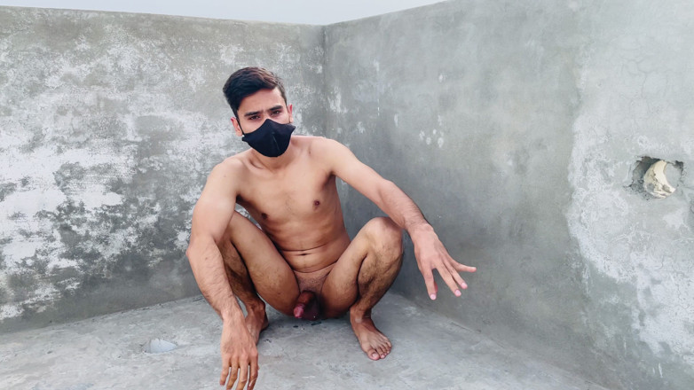 Cooprative Date 36: Pakistani Roof Top Porn Horny Handsome Boy Mustarbation in Public...