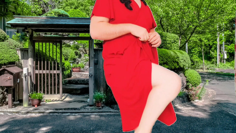 Kitty_Cross: 1人のダンサー ホットでセクシーなお尻と甘いフェムボーイのペニス 誘惑的なドレス 白いシシー