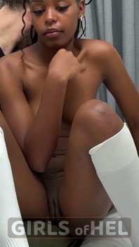 Stepdad Plays with His Favourite Toy - Cute Ebony Stepdaughter