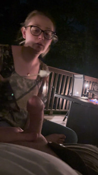 Wife Eats Roasted Marshmellows off My Cock