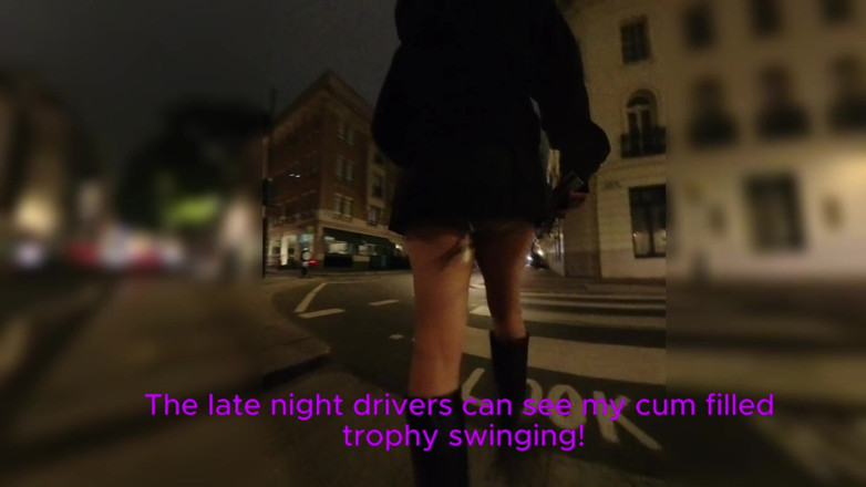 Asiansissypublic: Procházka po veřejnosti s visícím použitým kondomem