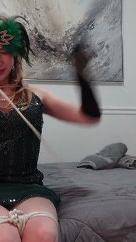 Stella Elle's Roaring '20s Self-bondage Seduction - POV Captive Fantasy Awaits!