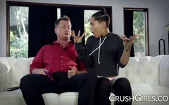 Crush girls - Honey Gold lets her stepfather pound her little hole