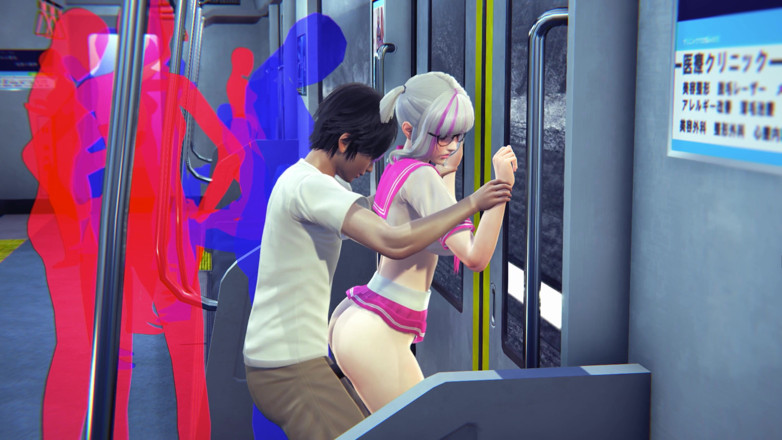 Waifu club 3D: Studentin im u-bahnauto in den arsch gefickt