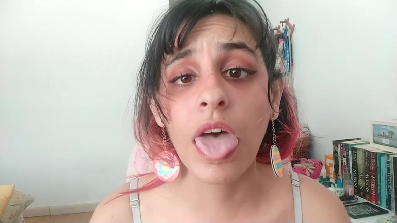 Ms Candy Bunny: Aptal sürtük dölünü çalıyor! - Ahegao ve Tükürük