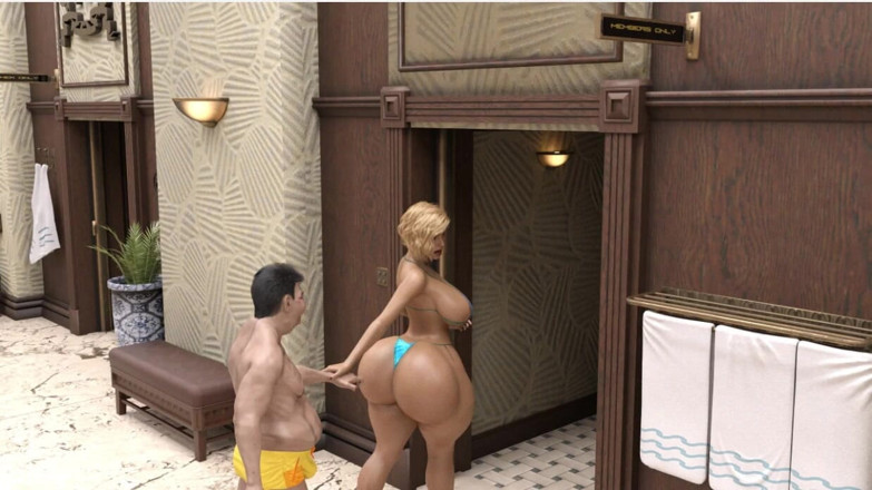 XXX Games Bunk: Grandpa's Visit - Gameplay - Roleplay - Glory Hole and Sex in Bikini...