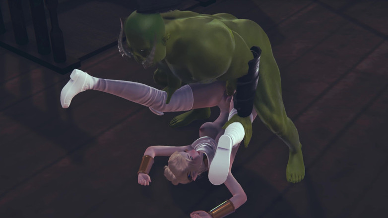 Waifu club 3D: Orc cock is too big for this pussy
