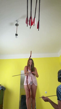 Archery Evening with Riddy and Her Slave