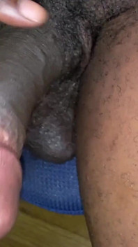 Gila berganda dari batang wanita eboni saya