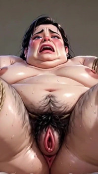 뚱뚱한 비 묶고 젖어 - 두꺼운 자지를 갈망하는 털이 무성한 보지