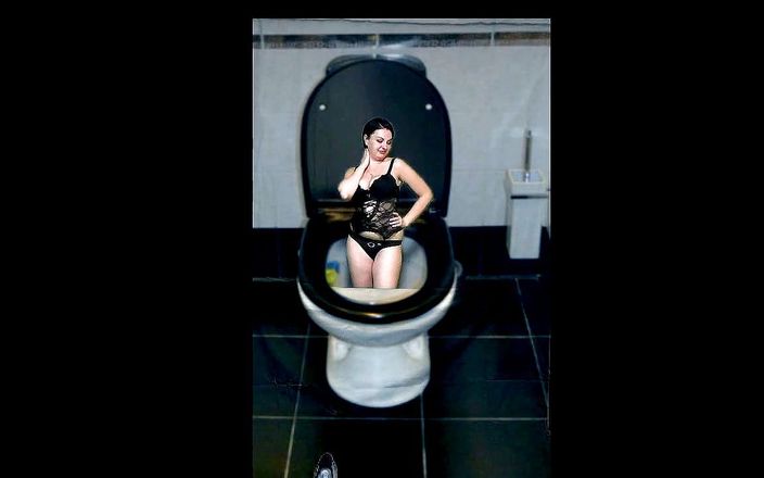 Sexy Milf: 케이트는 그녀의 몸의 일부에 의해 부분적으로 춤을 추는 동안 화장실에 자신을 플러시