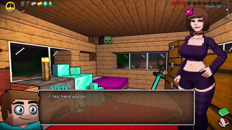 Alita: Hornycraft Minecraft Parody - Steve Gets Sloppy Deepthroat Blowjob From Jenny...