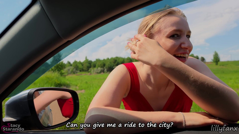 Stacy_Starando: Hitchhiker Girl Turns Kind Driver Into Her Facesitting Slave