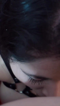 Goth Slut Sucks Her Step -dad off