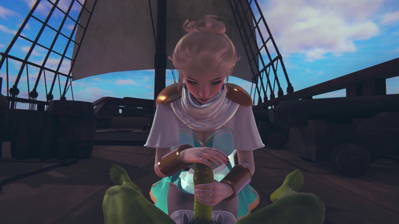 Waifu club 3D: Lindo elfo masturbándose orc polla pov