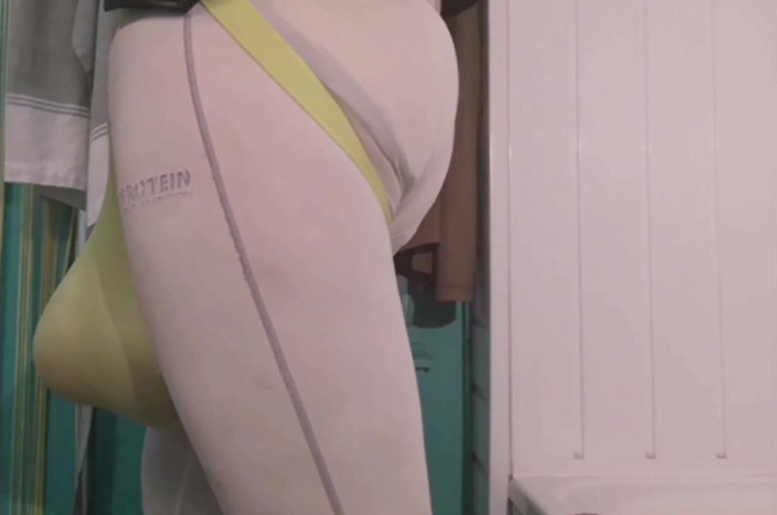 Monster_Meat_: Lingerie bulging 'strike a pose'