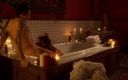 Pervy Studio: Туалетний туалет - романтична ванна під свічками