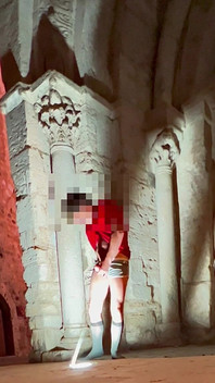 Very Risky and Immense Ejaculation in a Very Public Place