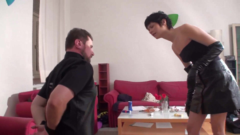 Femdom Austria: Slapping with gloves