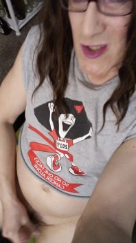 Cute Sissy Jerks off in the Home Office