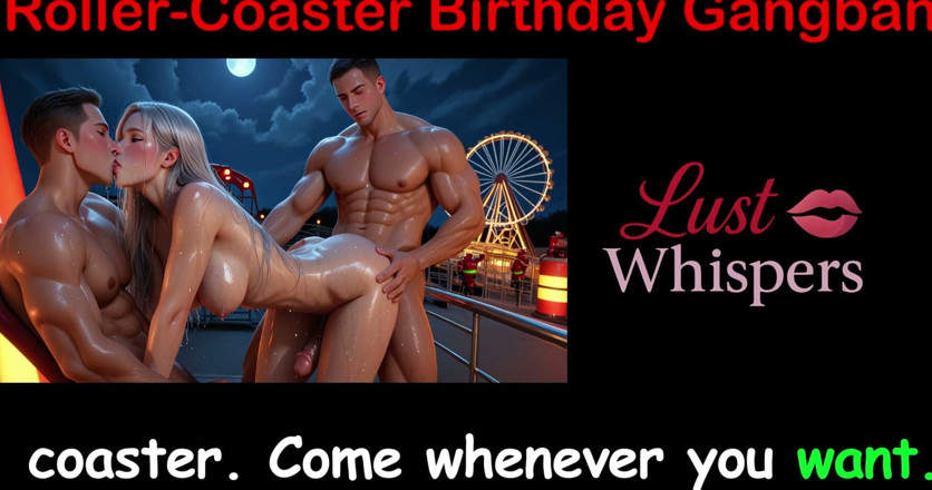 LustWhispers: Achterbahn-geburtstag, gangbang - englische sexgeschichte
