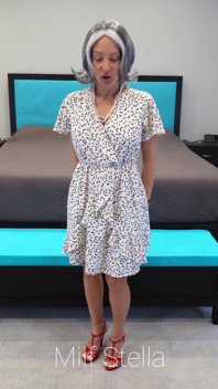 Sherry in a White Dress with Hearts