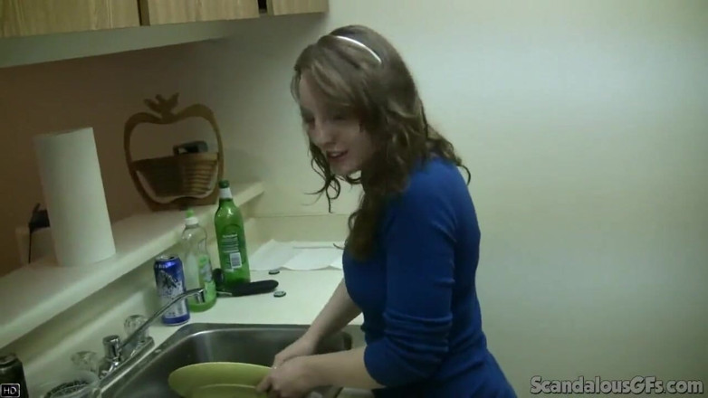 Scandalous GFs: Sexy busty chick gets fucked hardcore by lover
