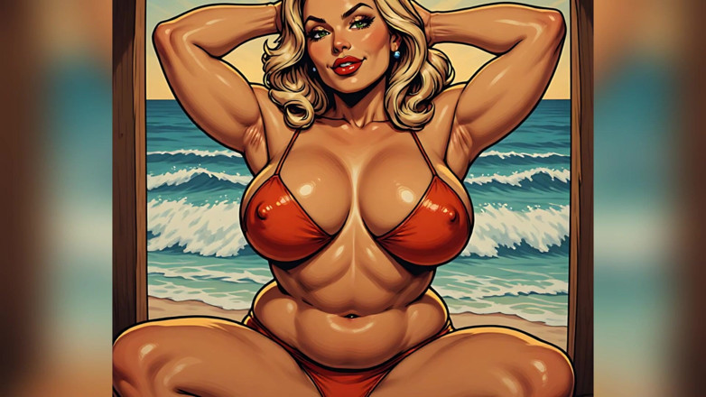 AI Porn: Засмаглі пляжні красуні ai art