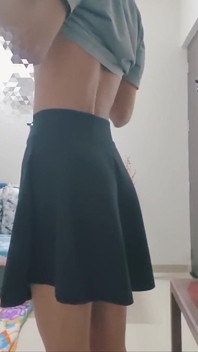 Cute Gay Sissy in Skirt