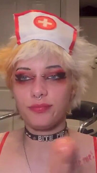 Sexy Goth Nurse Gives You Final Suck and Fuck Before Penectomy