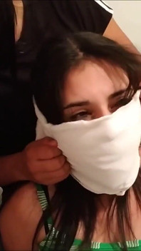 Thoroughly Sock-, Tape- And OTN-Gagged By Little Stepsister!