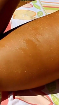 Rubbing My Hot Latina GF Frida While She Takes Sunbath