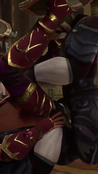 Cultistas cerimoniais gangbang a quatro | Warcraft Hentai Paródia