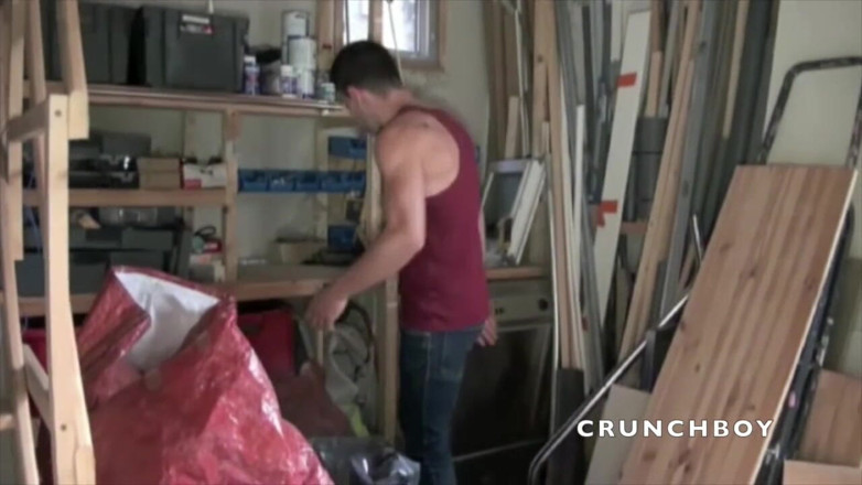 Crunch Boy: Josh milk fucked in jockstrap by bear with big cock